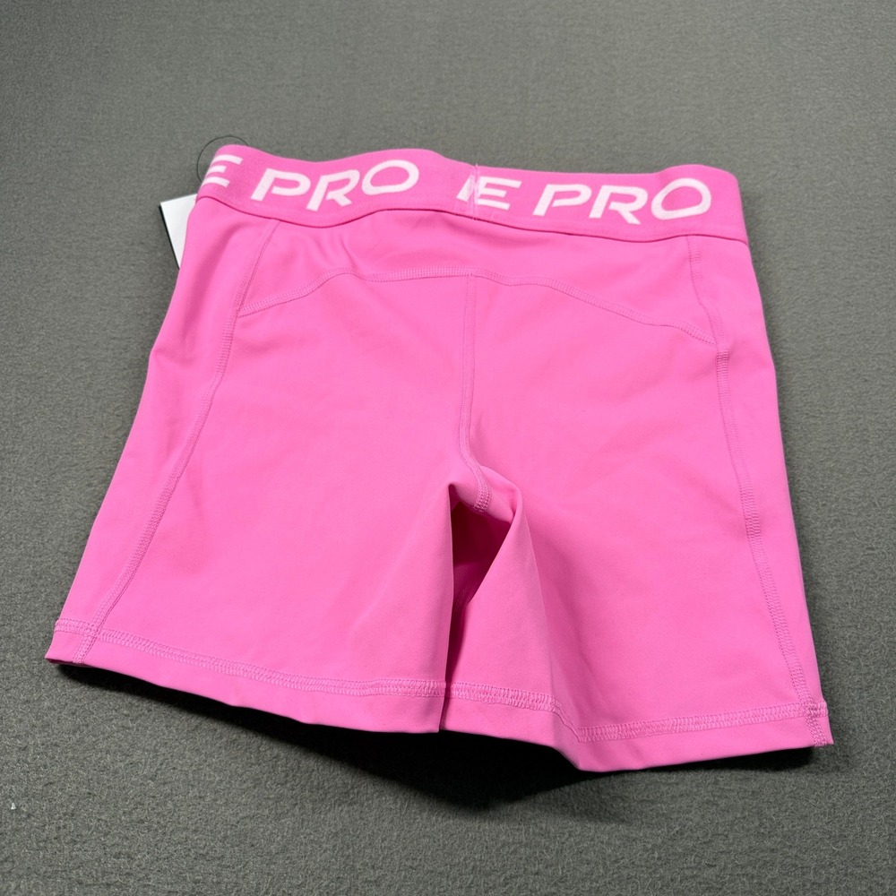 Nike Pro Dri-FIT Shorts Womens Size M Pink Training CZ9831-675 - Picture 2 of 6